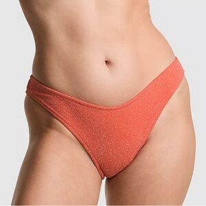 PINK Deep Coral- The Wave Sparkle Bikini Bottom
